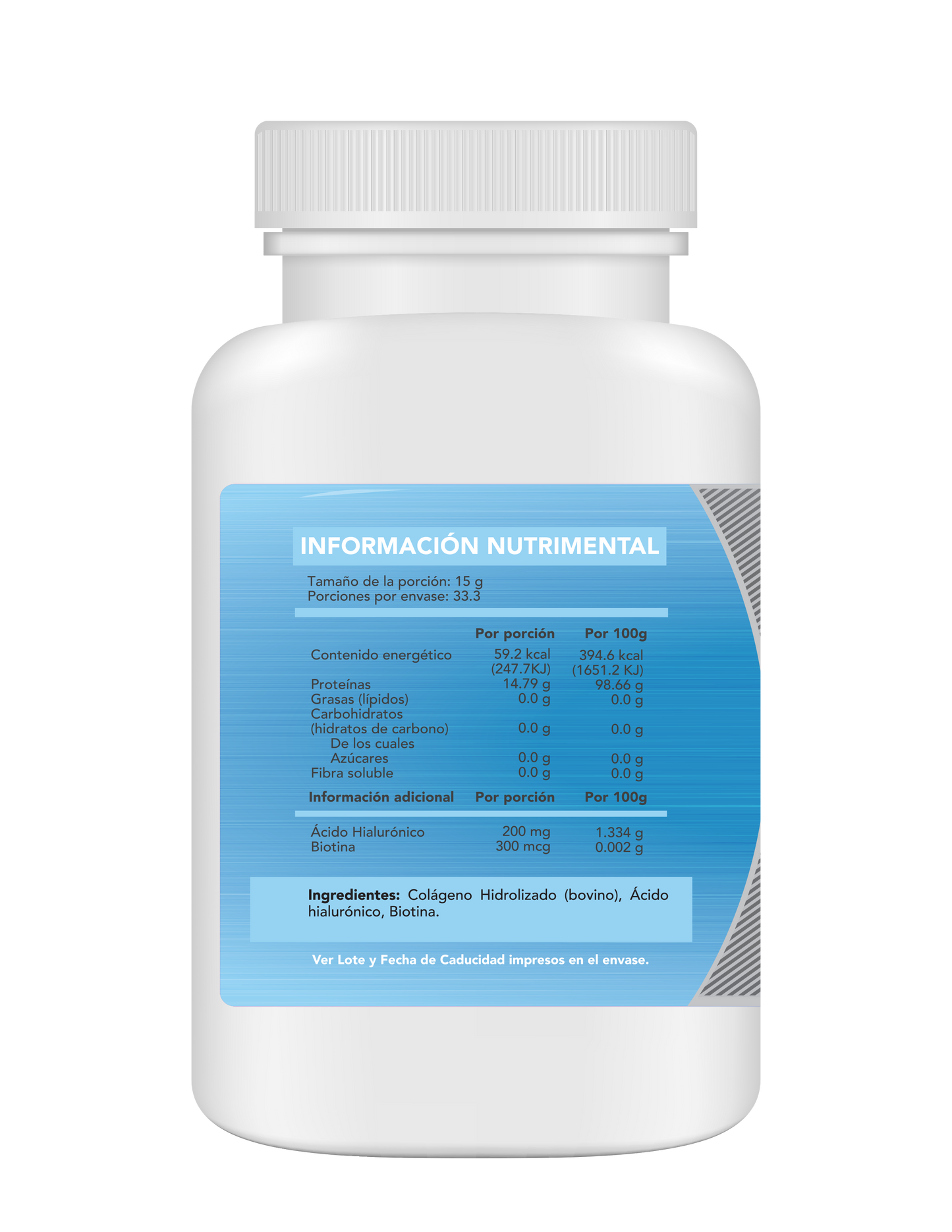 Colágeno: AC hialurónico + biotina