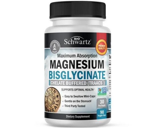 Magnesium Bisglycinate – Alta Absorción, 90 cap